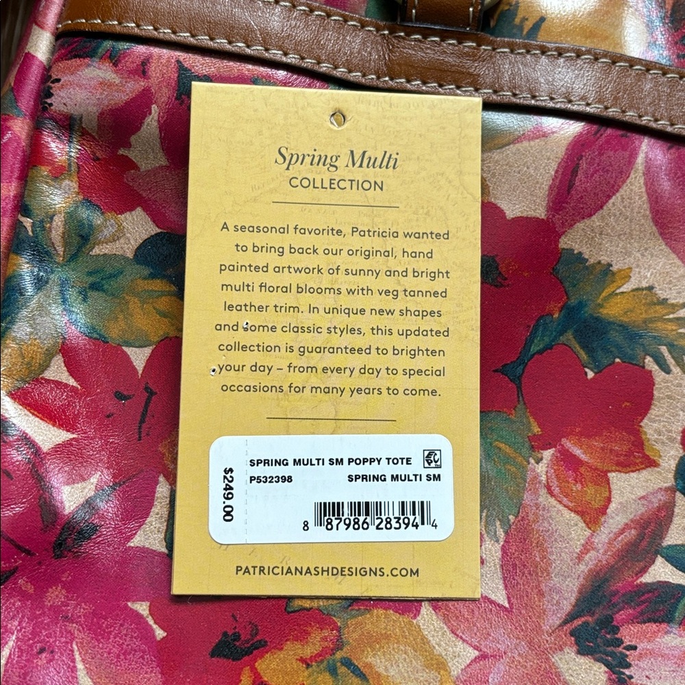 Patricia Nash Spring Multi Poppy Tote, pink floral pattern - Picture 3 of 17